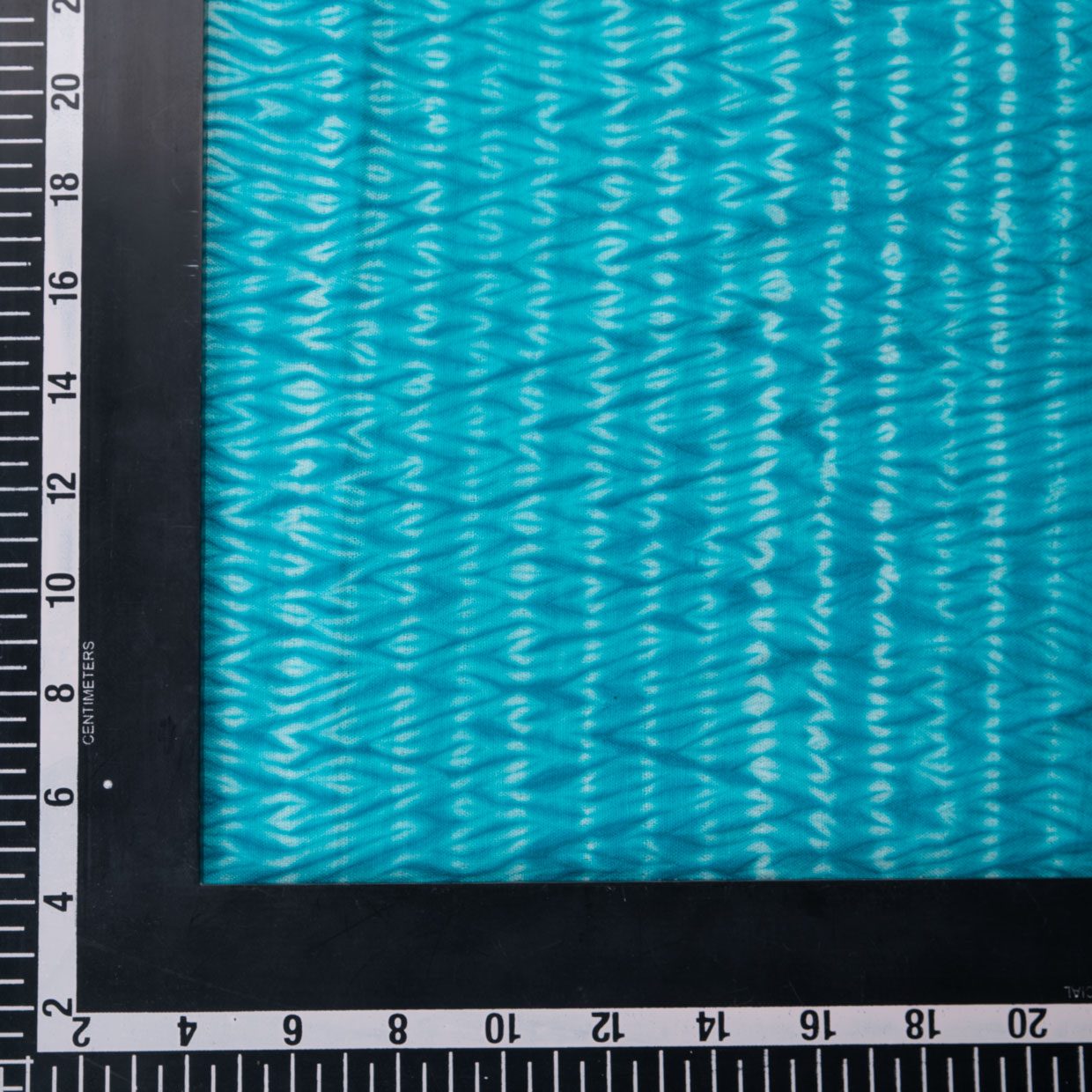 ABSTRACT OCEAN BLUE SHIBORI 69 GSM MERCERISED COTTON FABRIC
