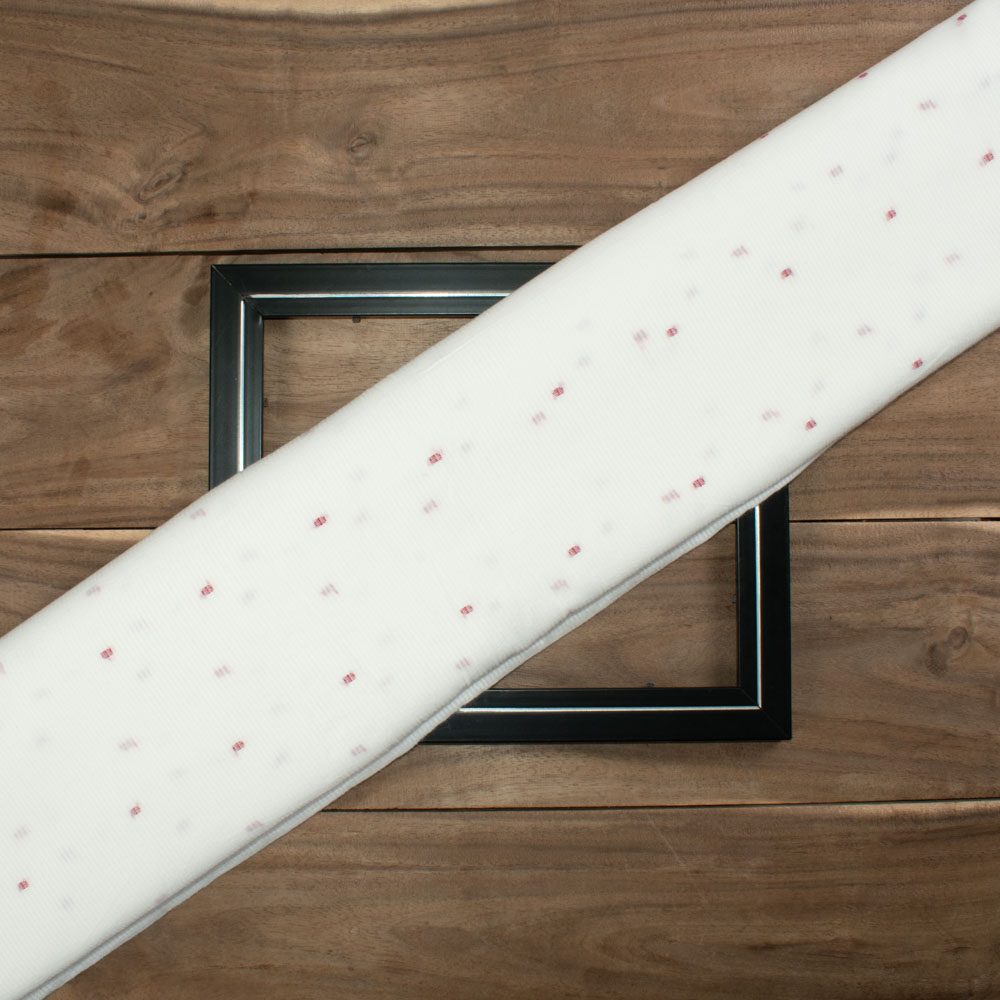 Geometric White Jamdani Handwoven Cotton 60 GSM Fabric