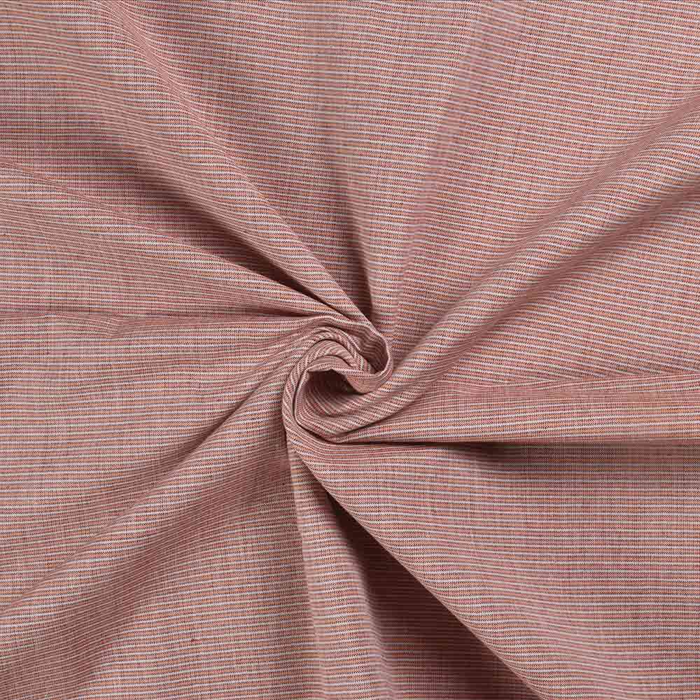 Stripe Brown Pure Cotton 103 GSM Handwoven Fabric 262