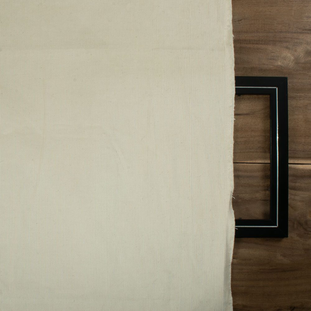 Cream Corduroy Cotton 300 GSM Fabric