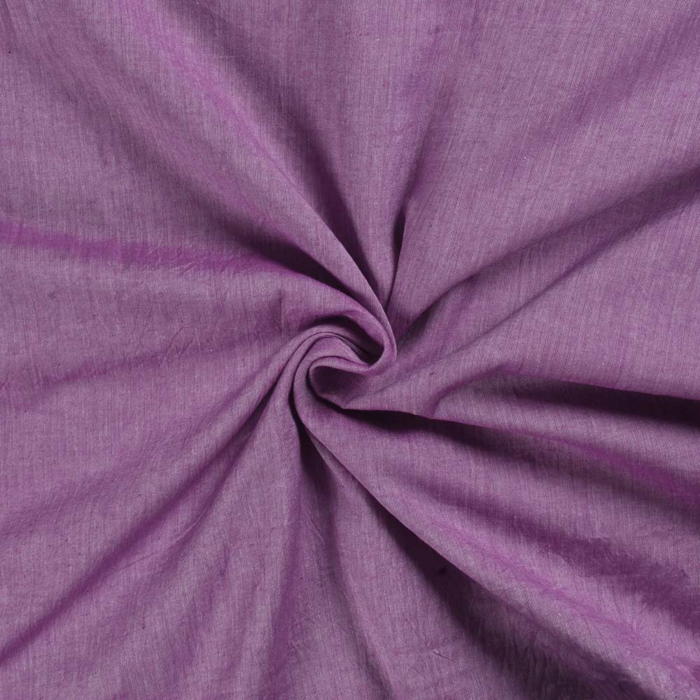 Plain Purple Pure Cotton 74 GSM Handwoven Fabric