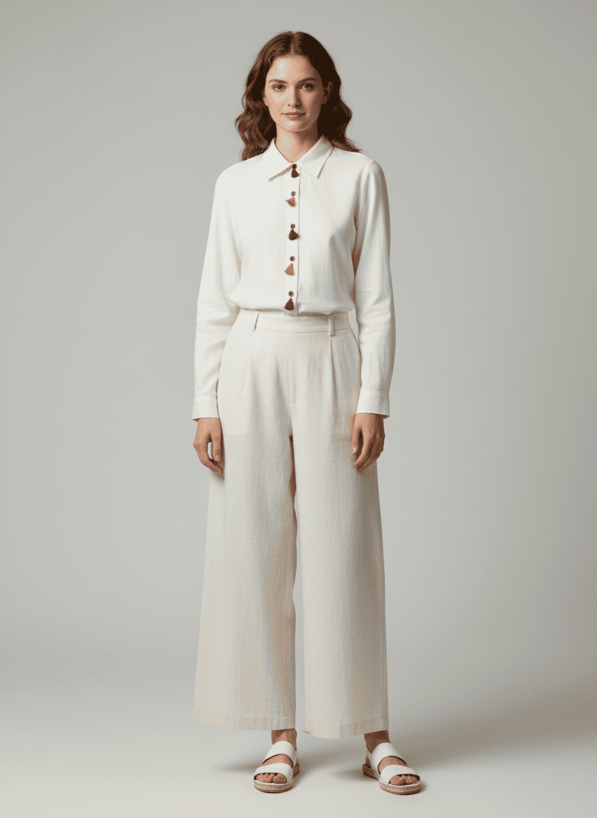 Multicoloured Tassel Embellished Shirt