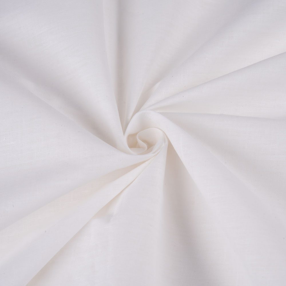 White Khadi Handspun & Handwoven Pure Khadi 65 GSM Fabric - Bleached & Dyeable