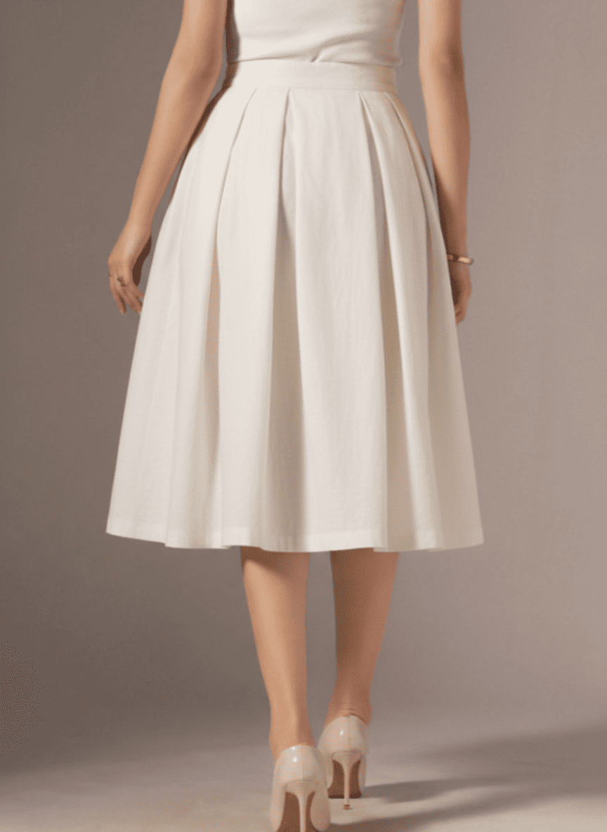 Pleated Midi Skirt