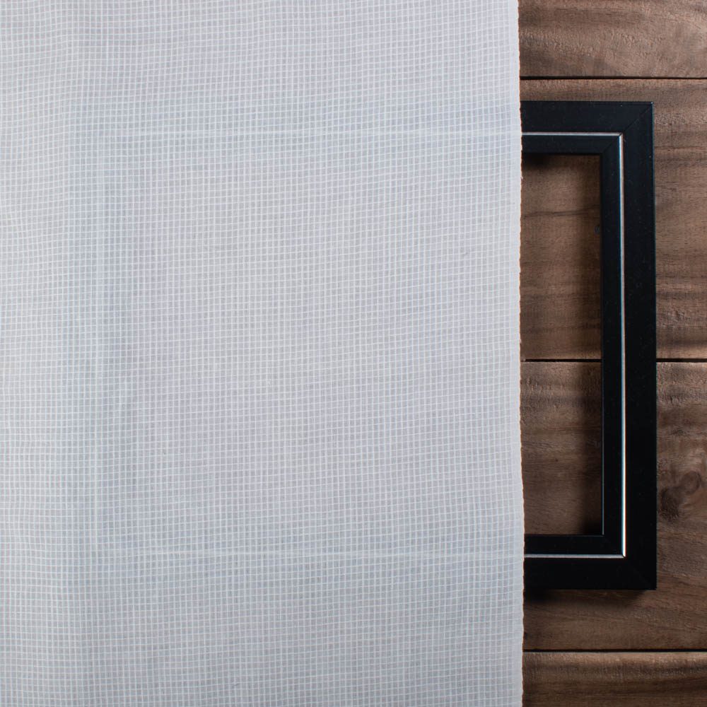 WHITE PURE COTTON MUSLIN 73 GSM HANDWOVEN FABRIC - BLEACHED, DYEABLE