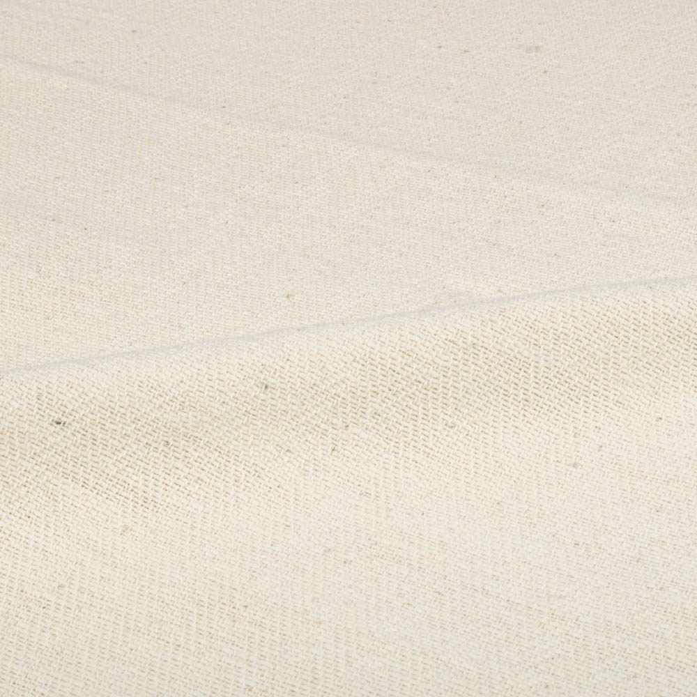 Herringbone Cream 280 GSM Khadi Cotton Handwoven Fabric