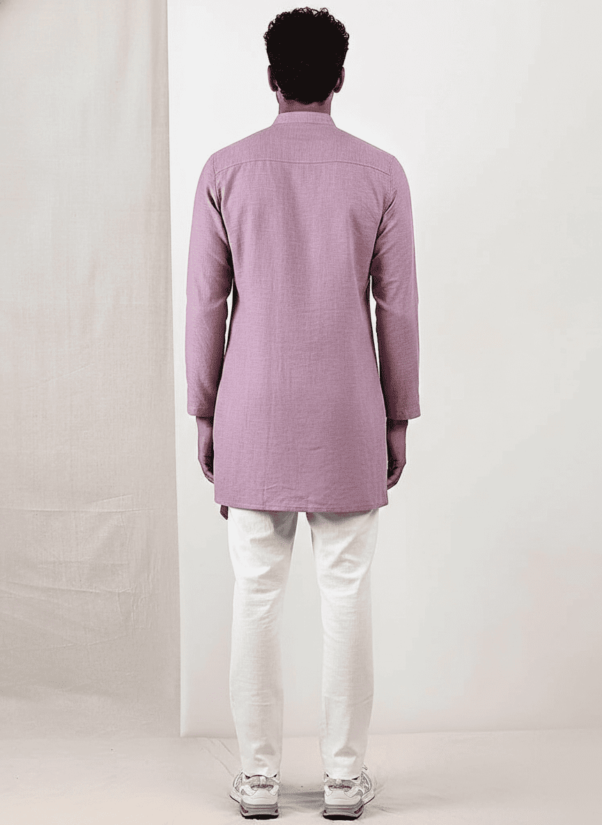 Asymmetric Layered Angrakha Men's Kurta