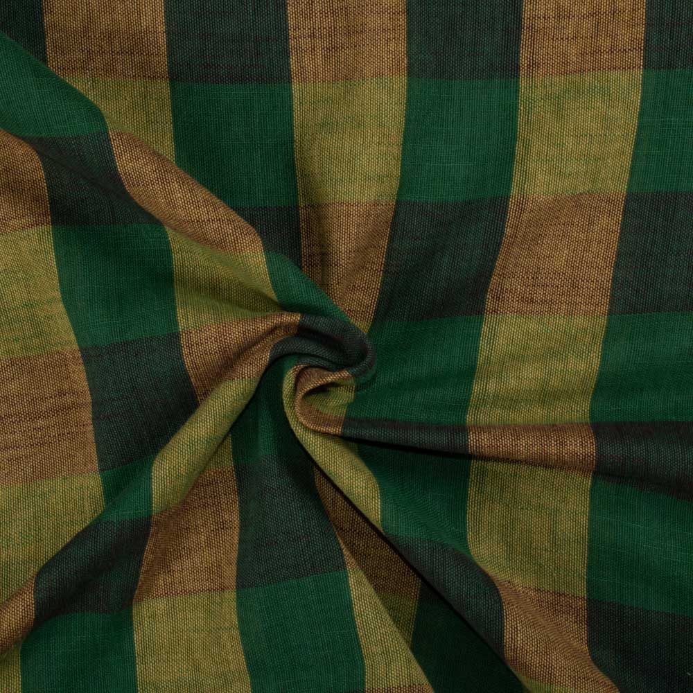 Check Multicolor Pure Khadi Handwoven Fabric