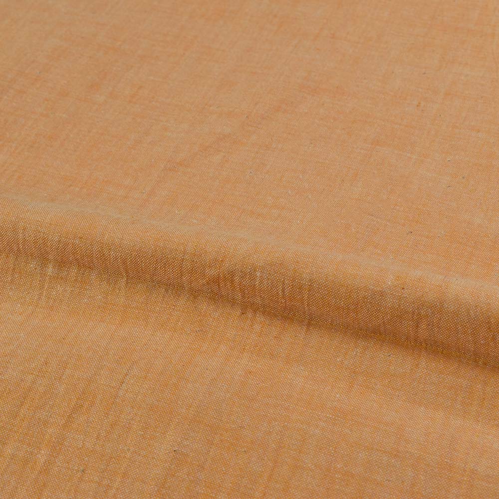 Chambray Yellow Khadi Cotton 105 GSM Handwoven Fabric