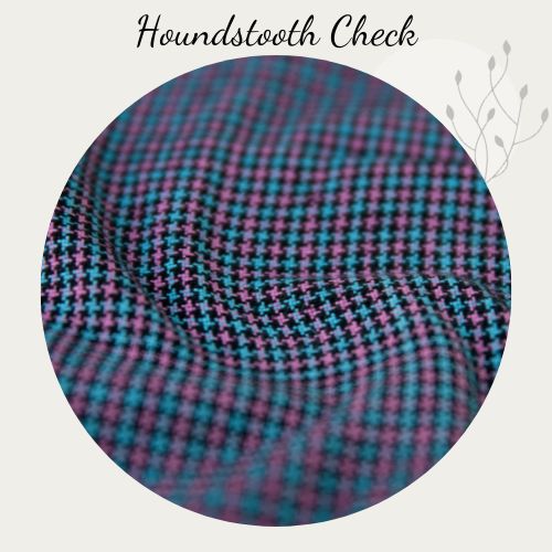 Houndstooth Check Pattern Fabric