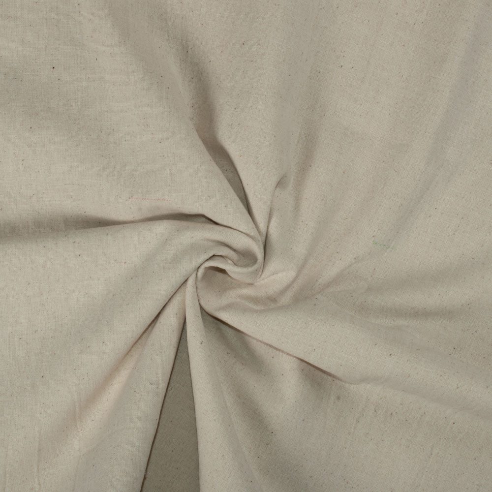 Plain Cream Natural Organic Khadi Cotton 145 GSM Mercerized Fabric
