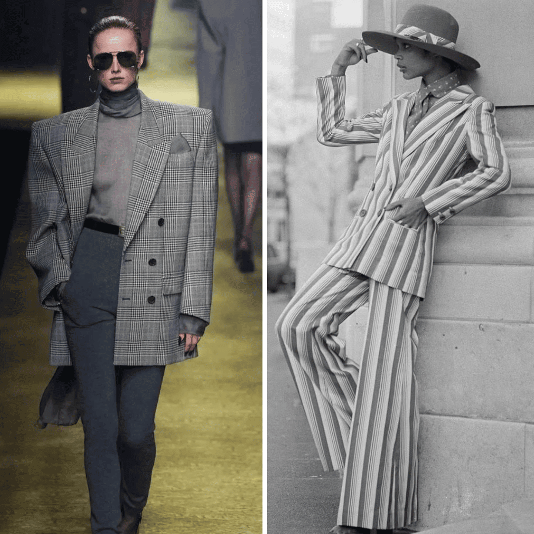 Vintage 80s oversized blazer with structured shoulders