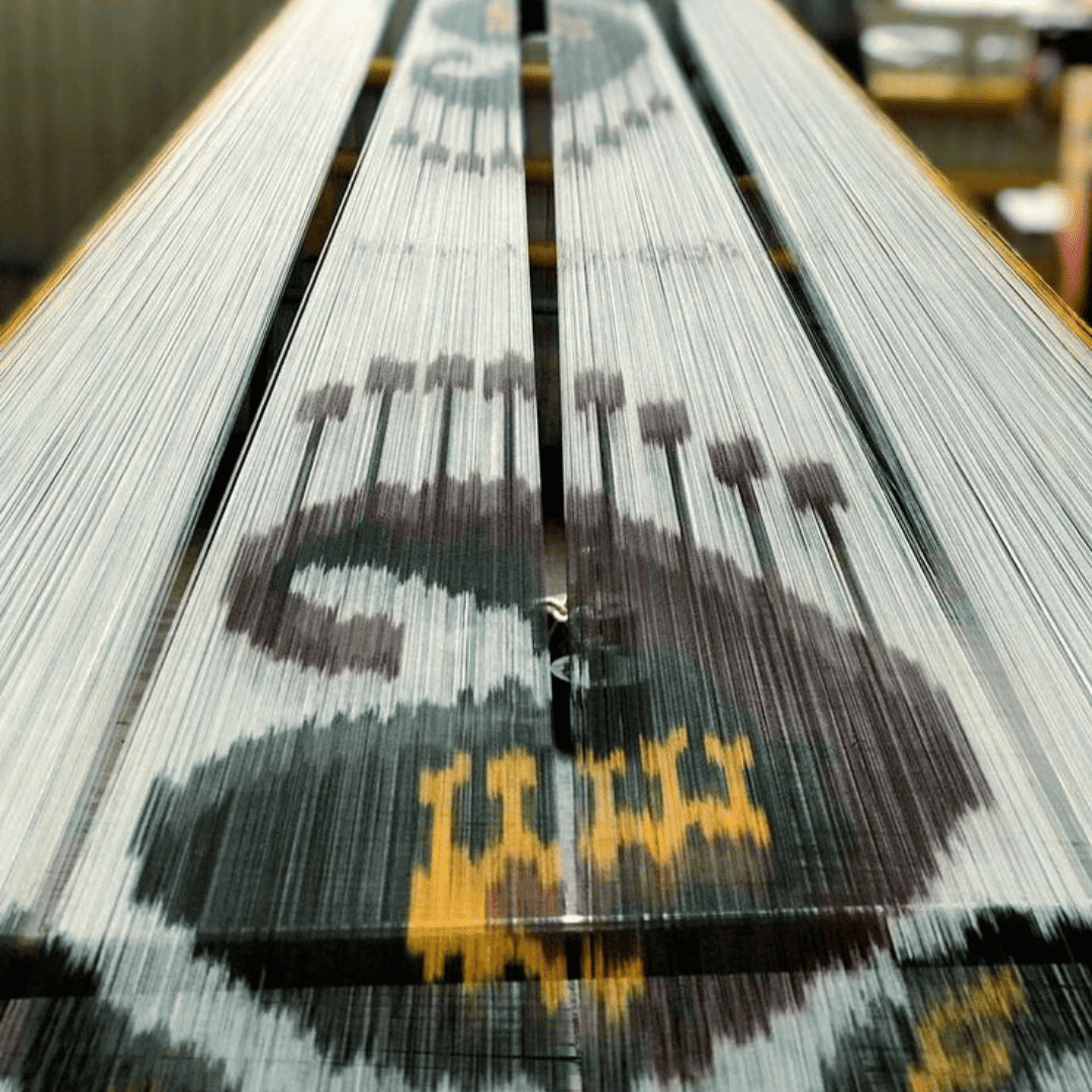 Once the dyeing is complete, the yarns are ready for weaving