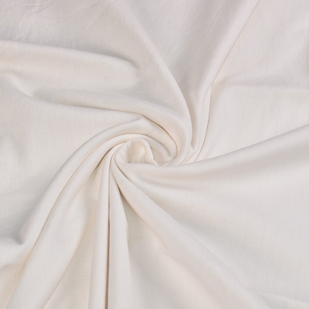 White Muslin Cotton 120 GSM Fabric - Bleached White & Dyeable