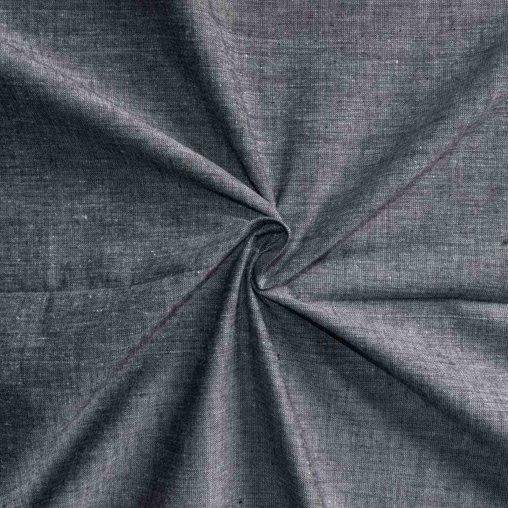 Plain Grey Khadi Cotton 107 GSM Handwoven Fabric