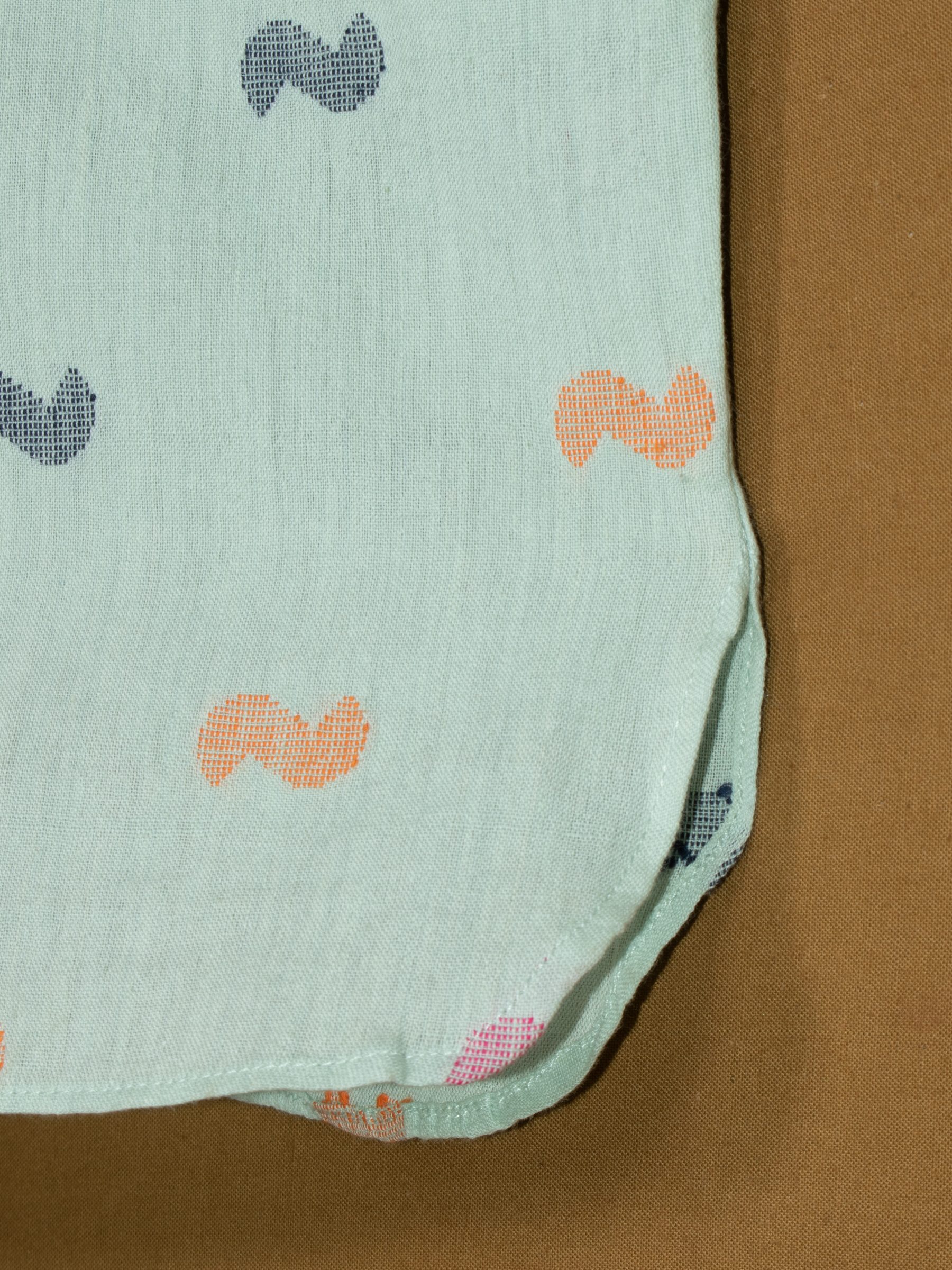 Green Kimono-style dress with a single side pocket