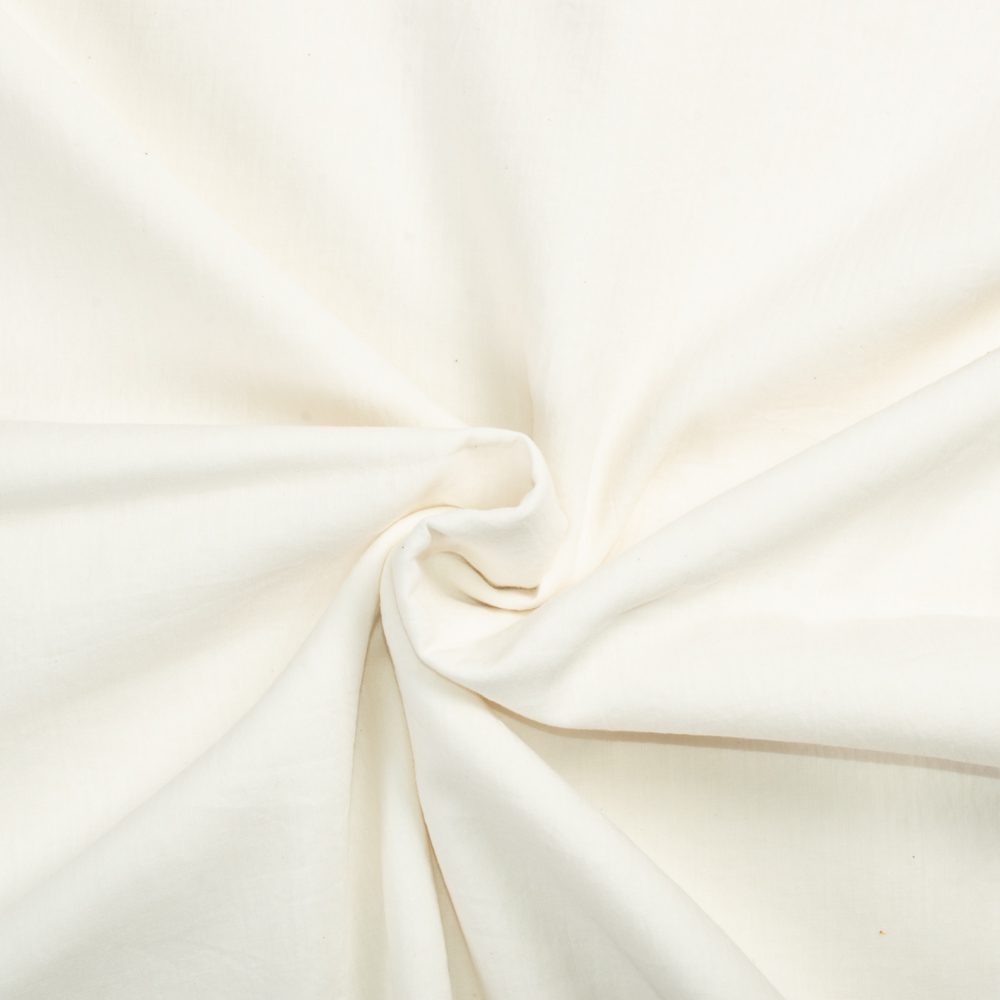 White Cotton 54 GSM Handwoven Cambric Fabric - Bleached White & Dyeable