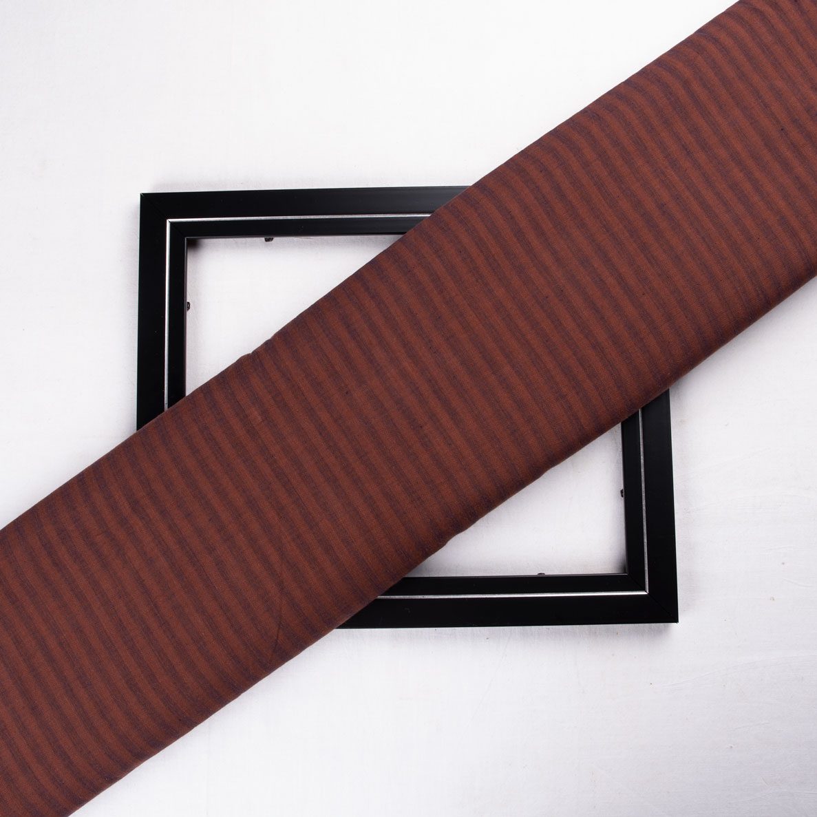 Stripe Brown Pure Cotton 88 GSM Handwoven Fabric