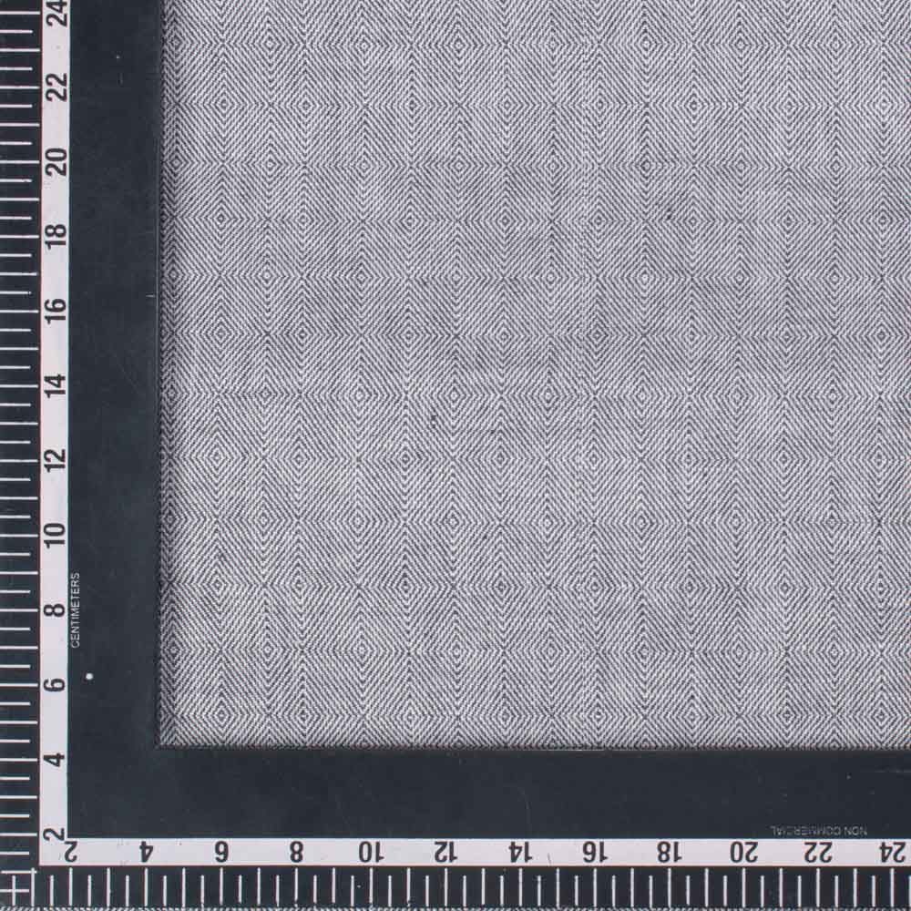 Diamond Twill Grey Jacquard Cotton Khadi 170 GSM Fabric