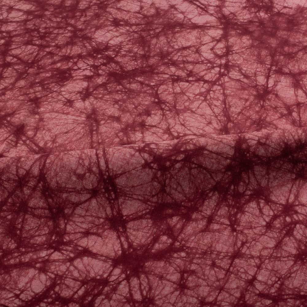 Abstract Red Batik Printed Khadi Cotton 105 GSM Handwoven Fabric 18