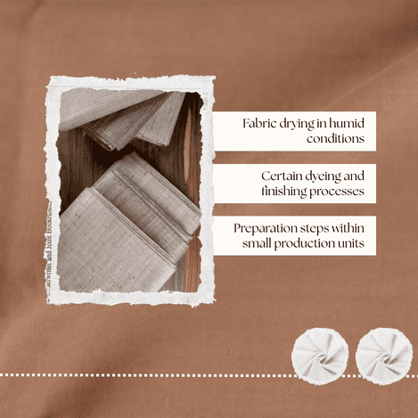 How LPG shortages can affect fabric drying, dyeing, and finishing in artisan textile production.