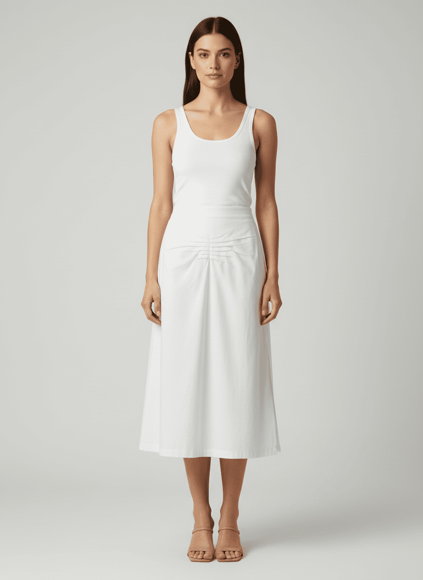 Skirt With Front Ruching