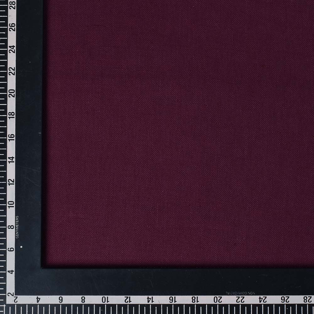 MAROON DIAMOND TWILL KHADI COTTON 130 GSM FABRIC