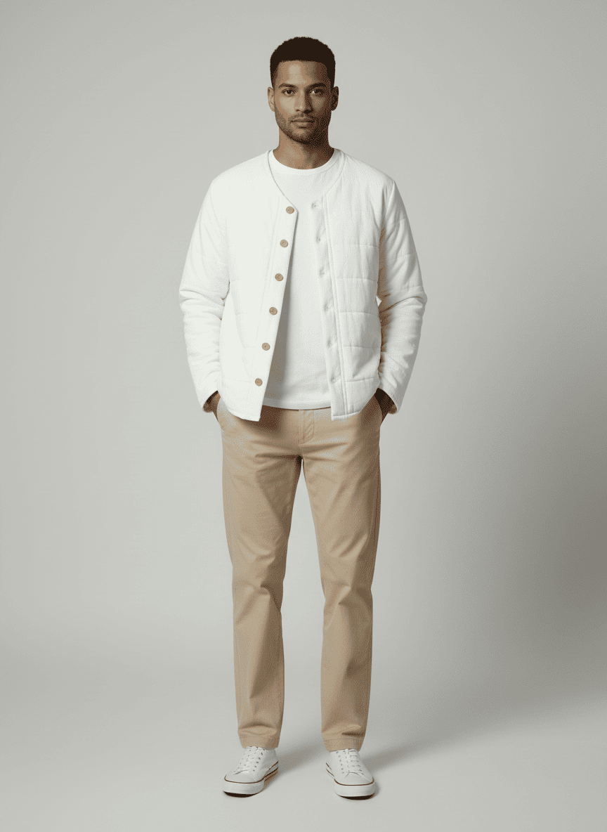 Structured V-Cardigan with Batting