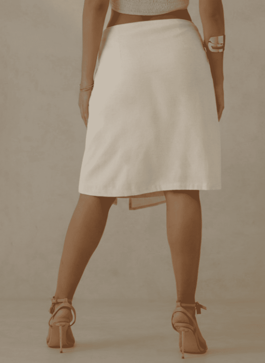 Asymmetric Loop Tie Wrap Skirt