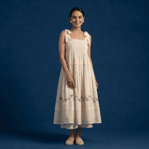 Gathered dress for Festive season