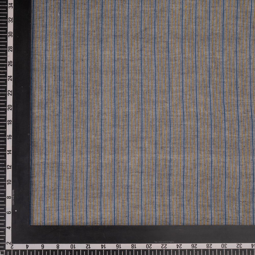PINSTRIPE GREY PURE COTTON 90 GSM HANDWOVEN FABRIC