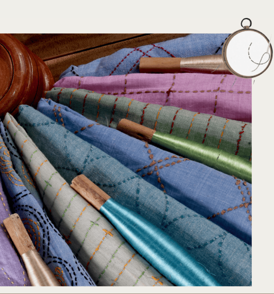 KANTHA EMBROIDERED FABRICS