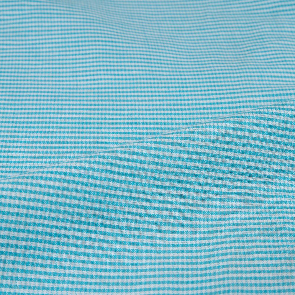 STRIPE BLUE PURE COTTON 98 GSM HANDWOVEN FABRIC