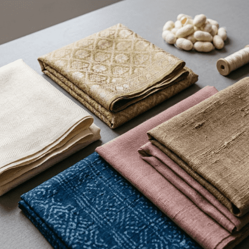 Handwoven silk fabrics for designers and wholesale buyers