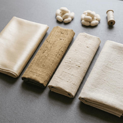 See the diffrence of different types of silk showcasing