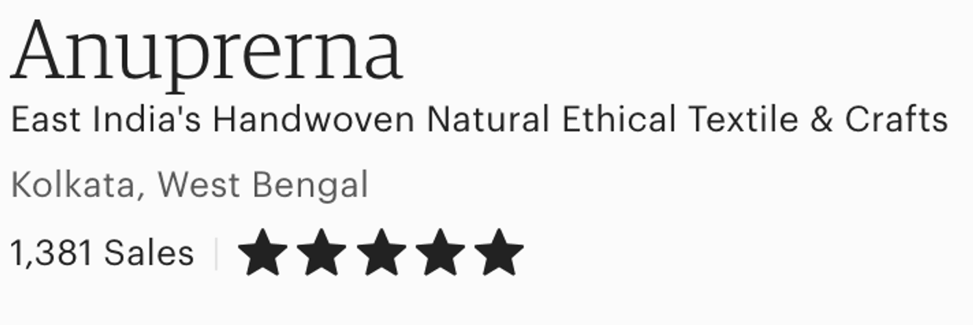 Anuprerna - East India's Handwoven Natural Ethical Textile & Crafts